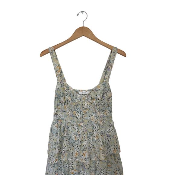 ASTR The Label Midsummer Eyelet Tiered Maxi Dress Size Medium - Picture 5 of 7